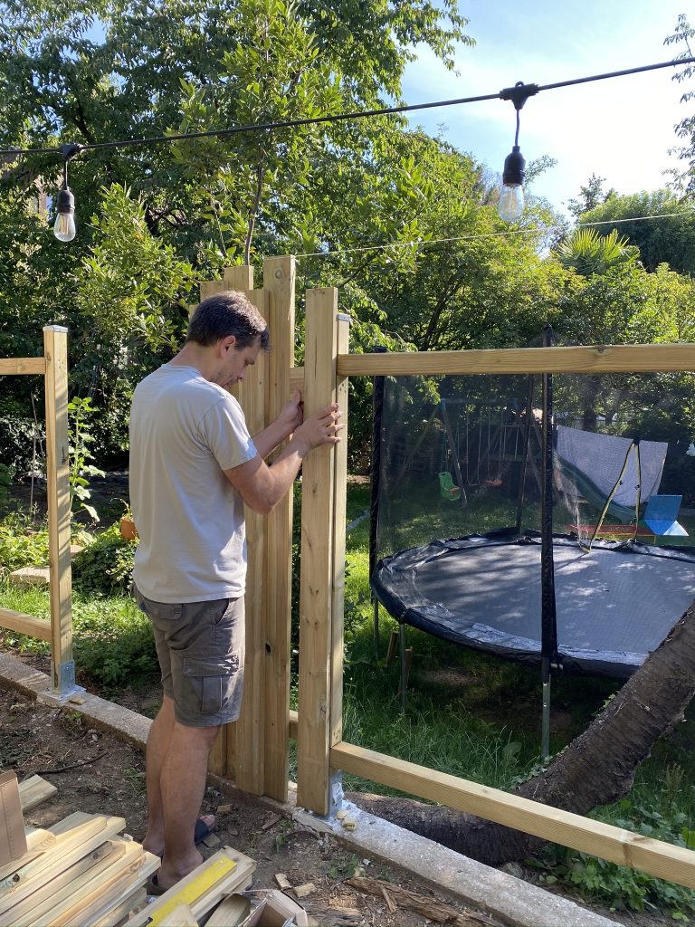 palissade en bois de jardin