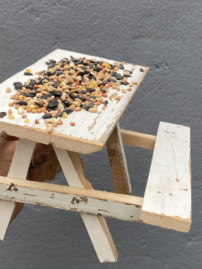 Table pique-nique mangeoire à oiseaux