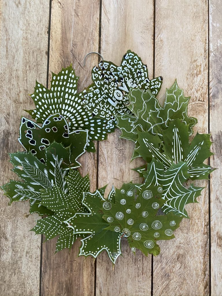 Bricolages d'Automne : couronnes et personnage végétal 9 couronne bricolages automne idée