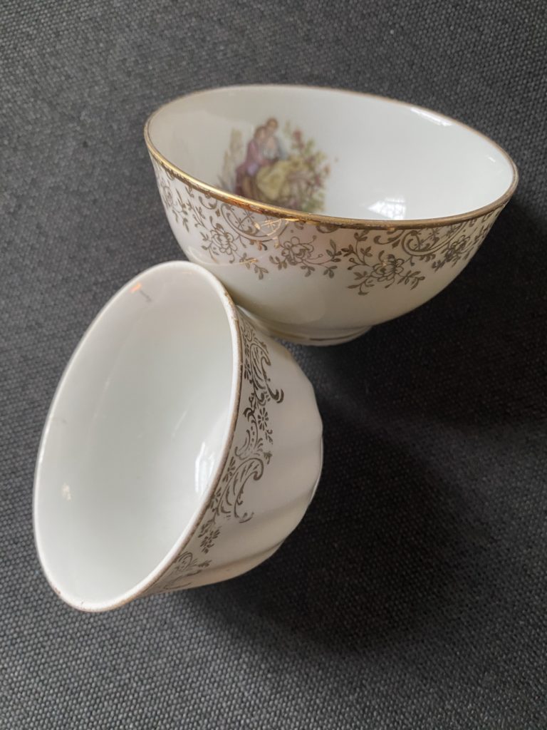 Tasse mangeoire à oiseaux 1 tasse de thé vintage