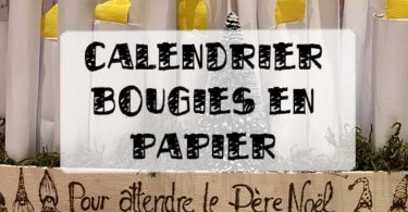 calendrier bougies en papier