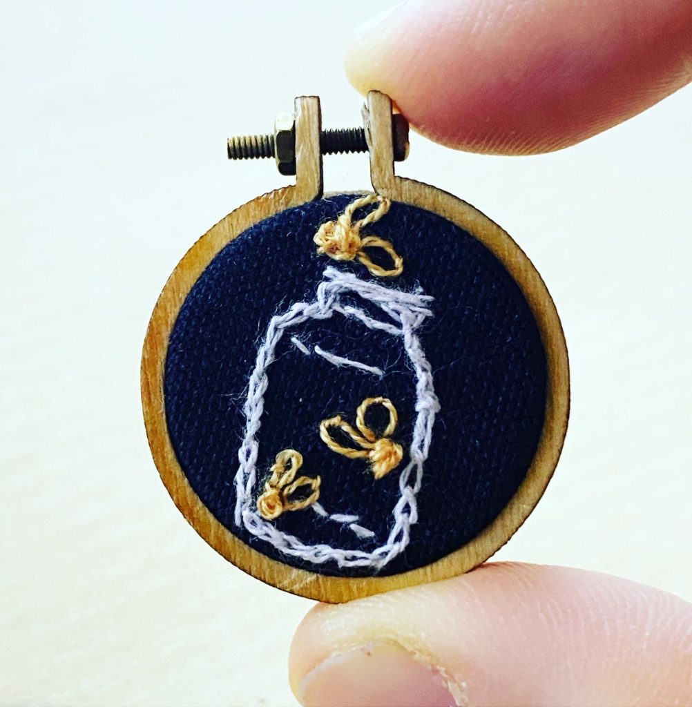 Mini broderie de luciole 4 mini broderie luciole