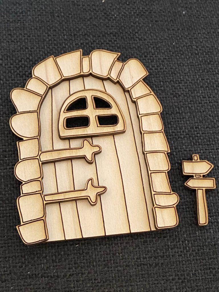 Nouveaux modèles de portes de fées 3 mini porte en bois maquette lutin