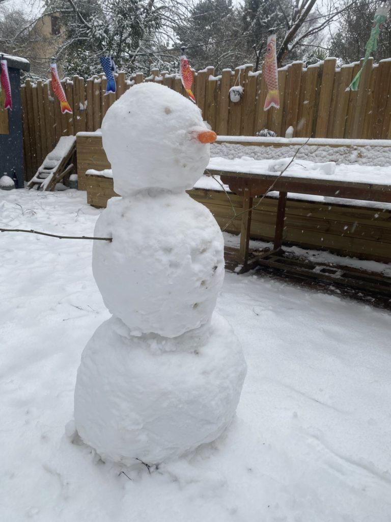 Le prisme positif de la neige 2 bonhomme de neige