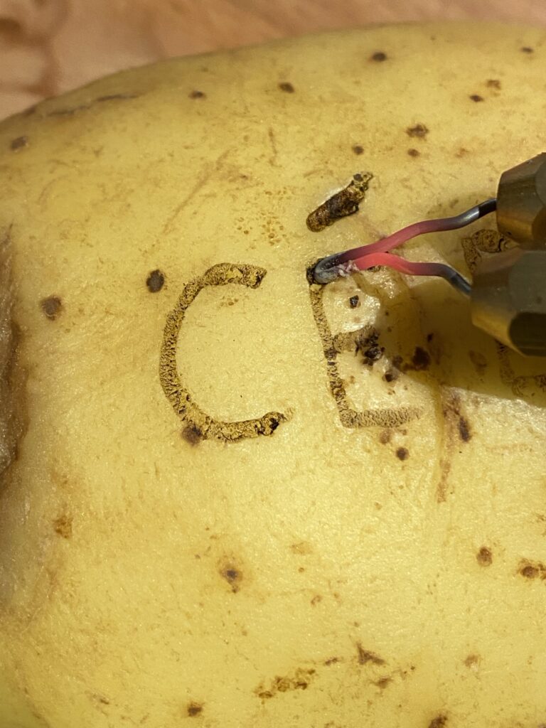 pyrogravrer des pommes de terre