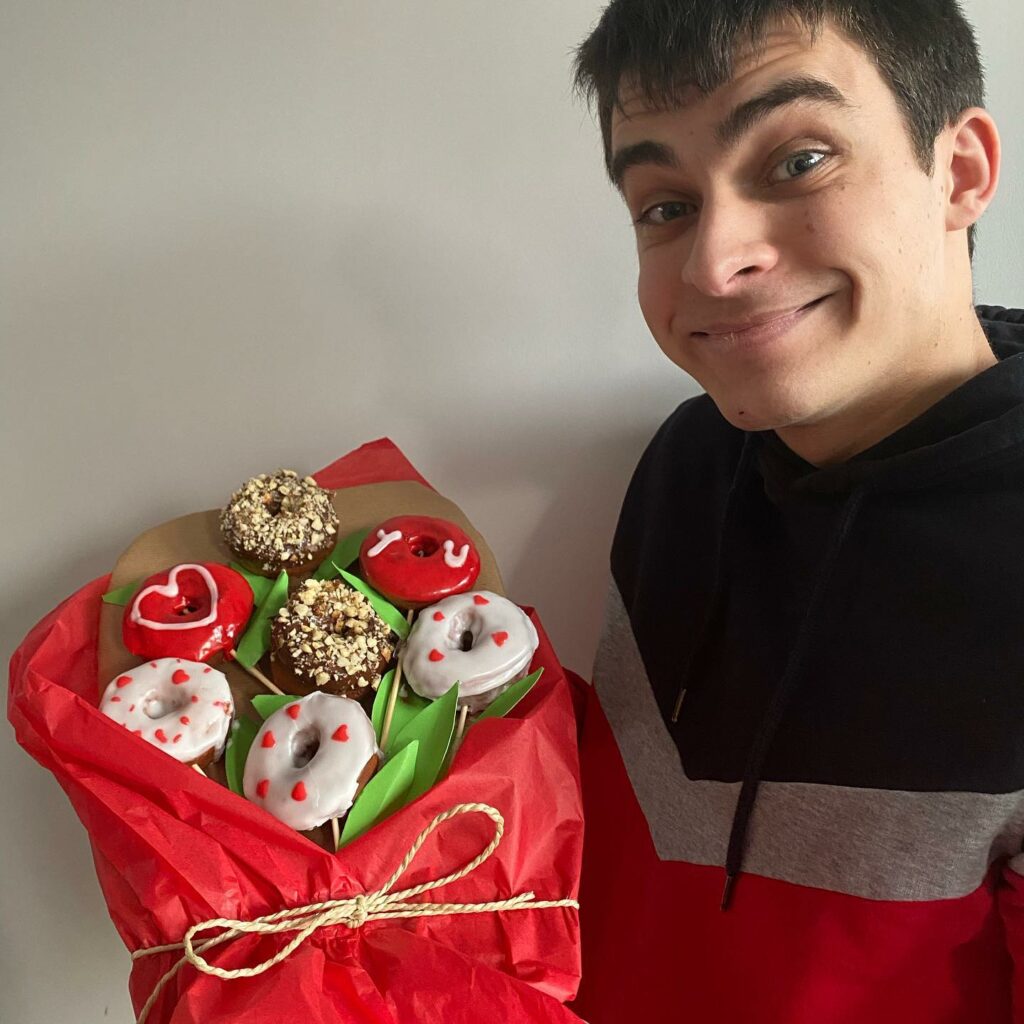 bouquet de donuts pour la saint valentin