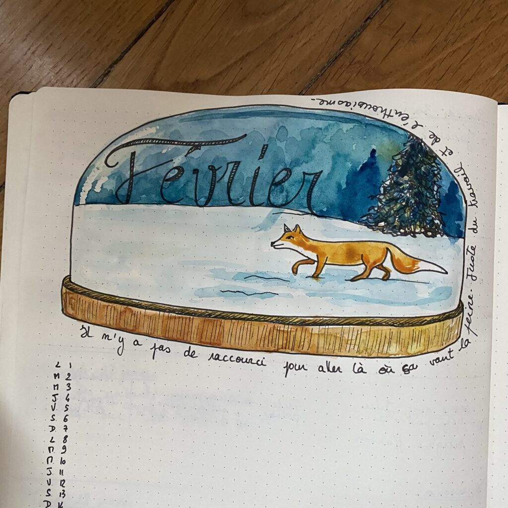 Page Bullet Journal de Février 2 février page bullet journal