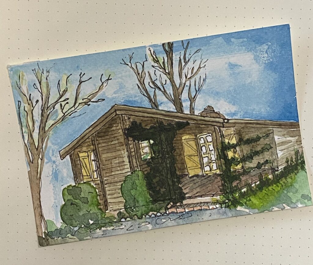 chalet aquarelle