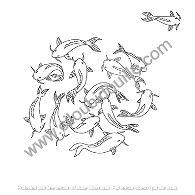 Illustrations inspirées 7 Carpes NB lowres