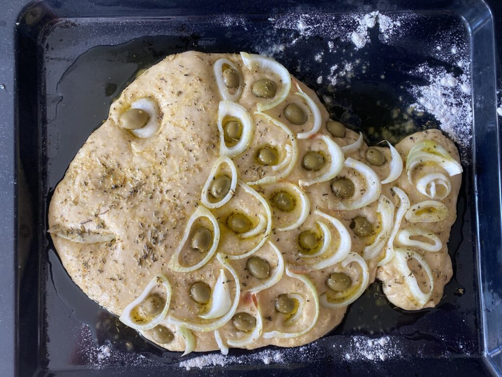 focaccia en forme de poisson