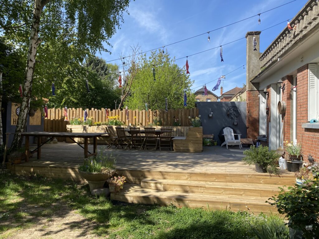 terrasse en bois faite maison