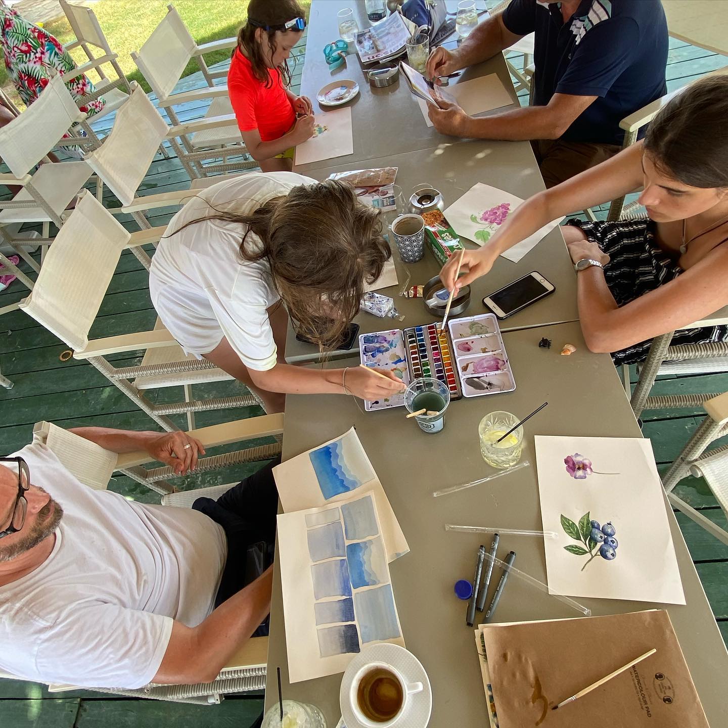 atelier aquarelle à Naxos