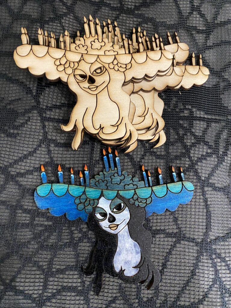 broche en bois la muerte