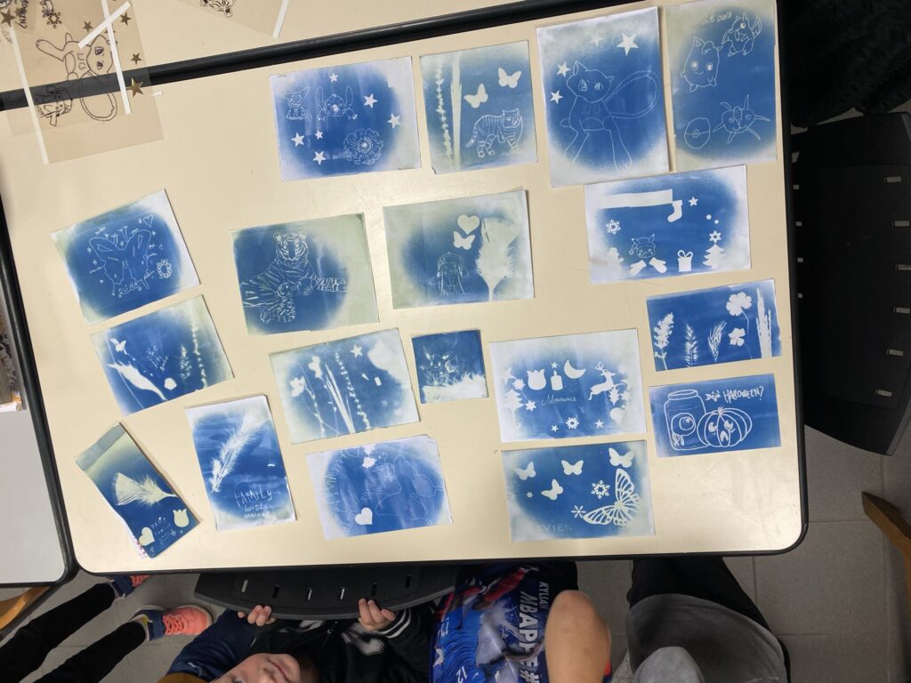 Faire découvrir le cyanotype à des enfants 10 technique de cyanotype