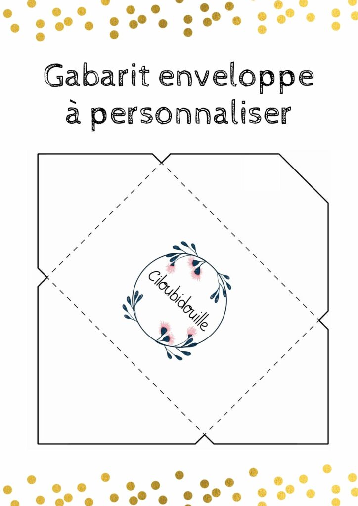 Calendrier de l'avent de poche en forme de livre 1 gabarit enveloppe