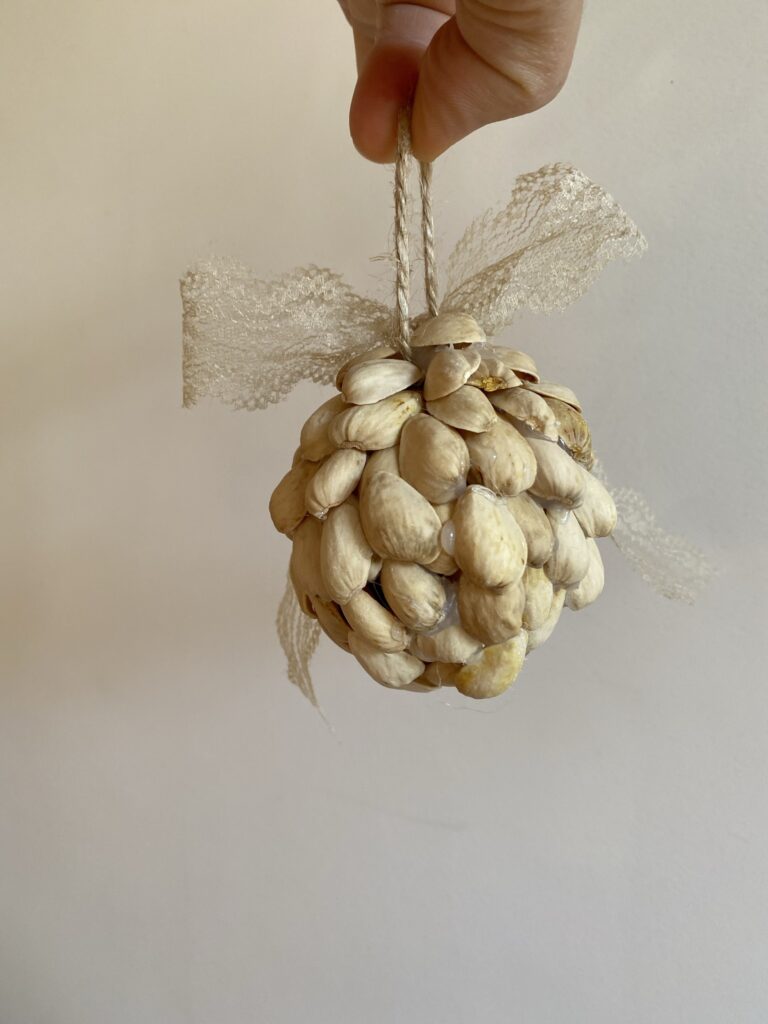 Comment transformer les coques des pistaches en fleur ! 16 pomme de pin en coques de pistache
