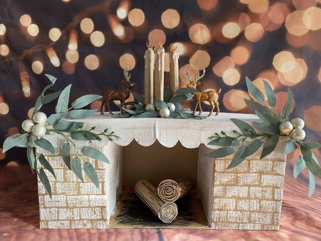 Calendrier de l'avent décoratif en forme de cheminée 15 calendrier de l'avent cheminée en carton
