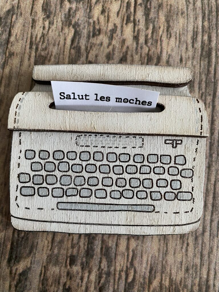 broche machine à écrire à personnaliser