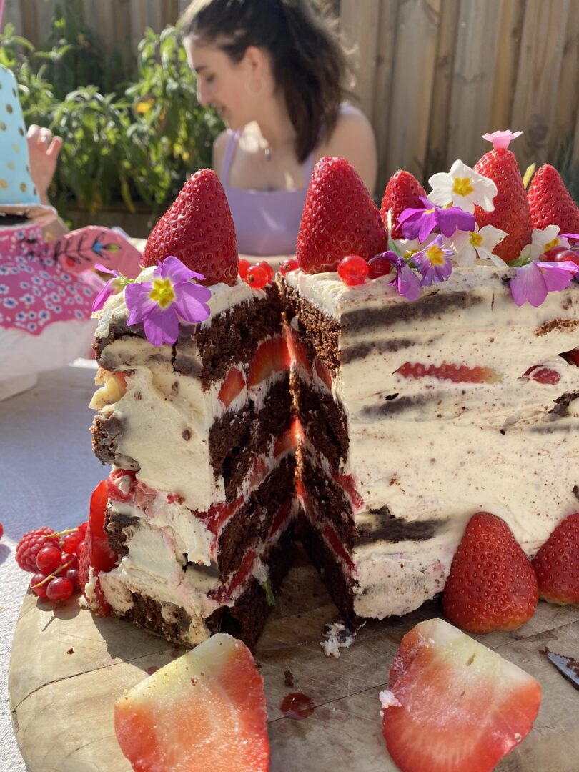 Gateau chocolat fraise