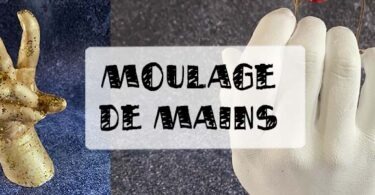 moulage de main en plâtre