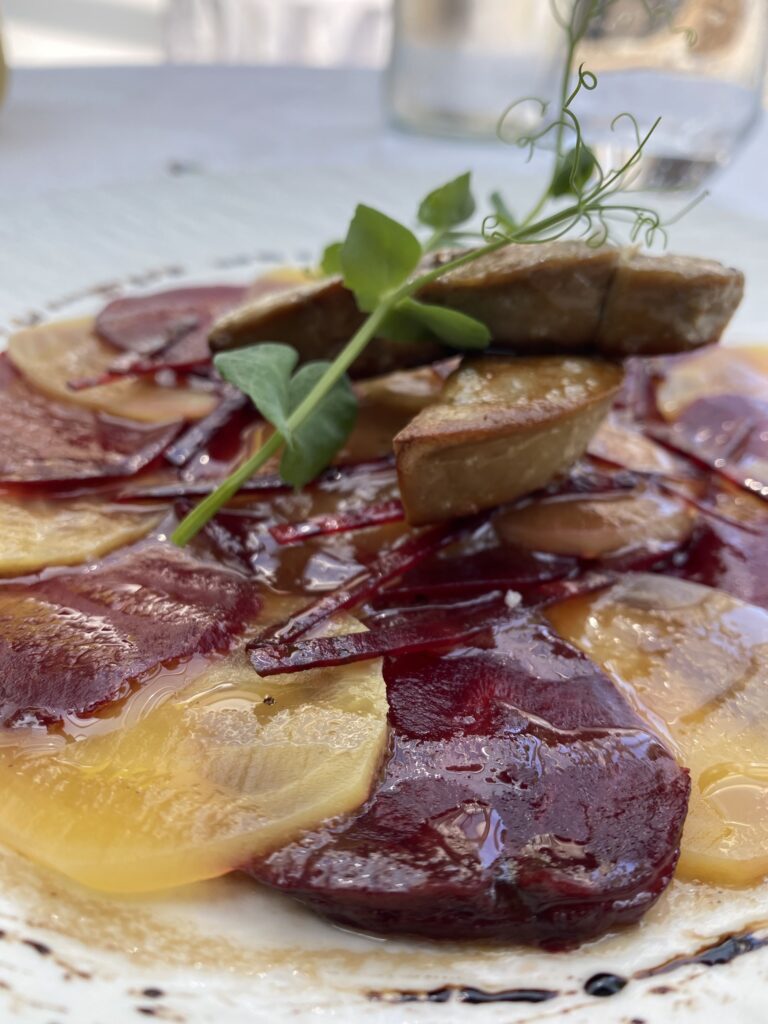 entrée betterave foie gras de l'inattendu à Chauny
