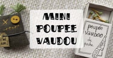 mini poupée vaudou dans une boite d'allumette