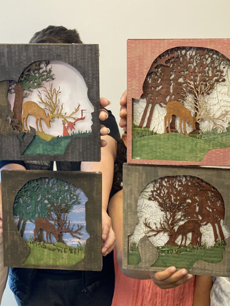 Fabrication de dioramas à partir de carton récupéré 9 diorama en carton atelier créatif