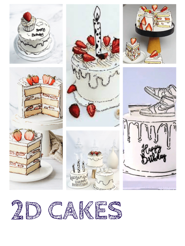 2D cake idées