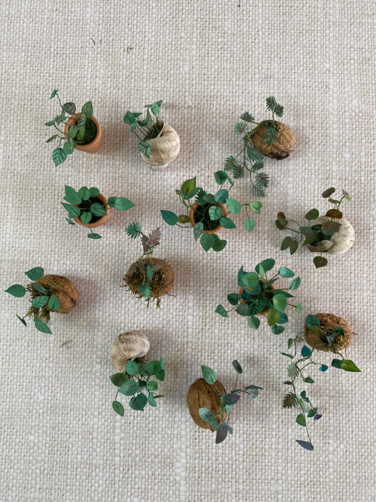 atelier mini plantes en papier