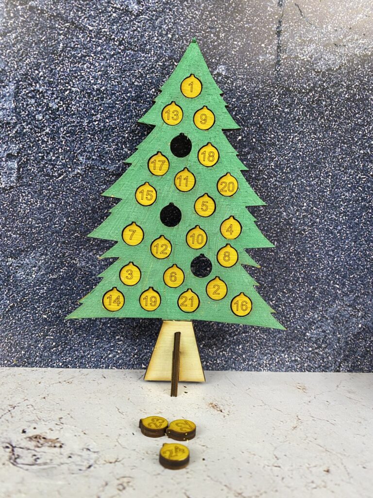 Mini calendrier de l'avent sapin en bois : surprise n°1 17 mini calendrier sapin