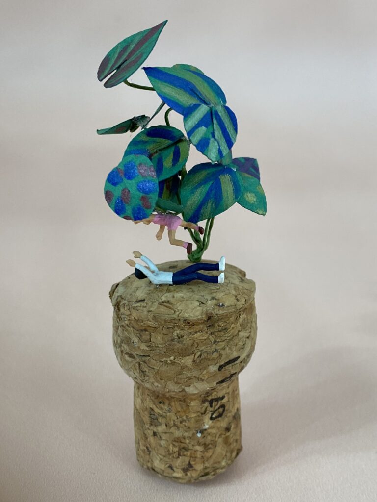 atelier créatif en entreprise ; mini-plante en papier