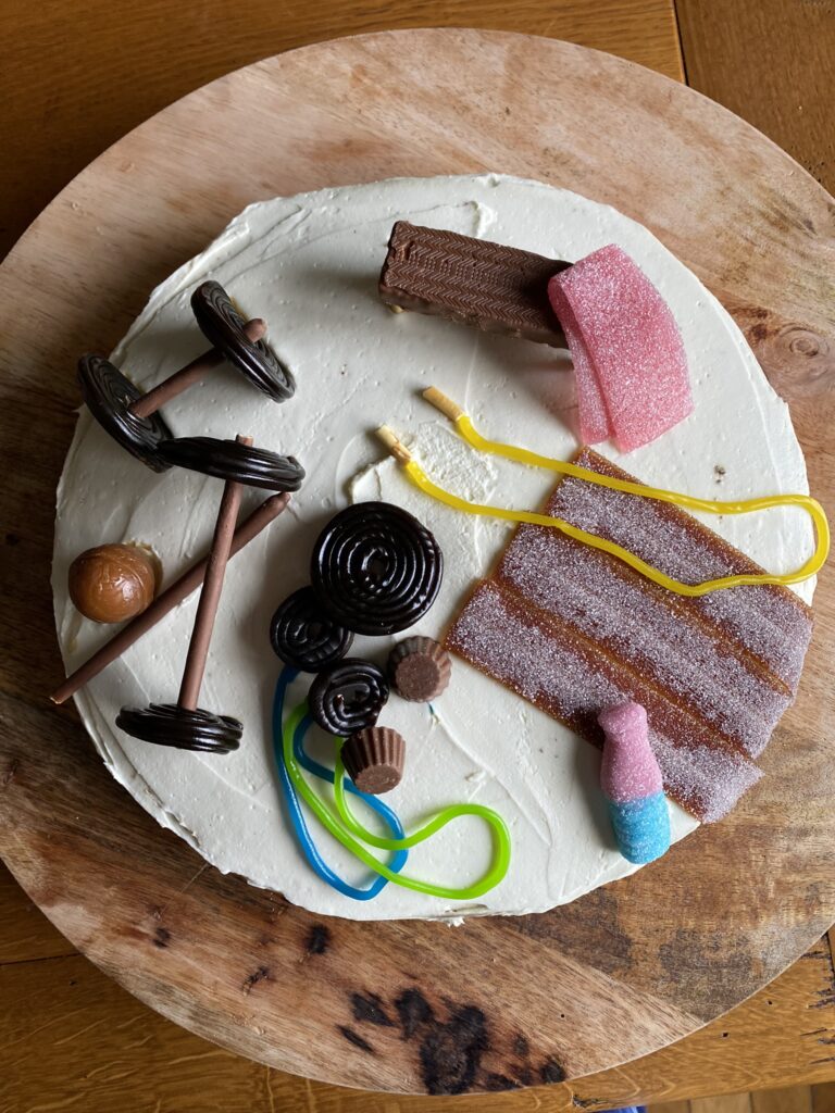 gâteau musculation  pour anniversaire de sportif