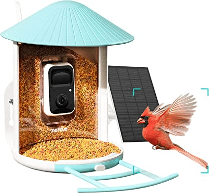 VisorTech Mangeoire à oiseaux avec caméra Full HD connectée solaire