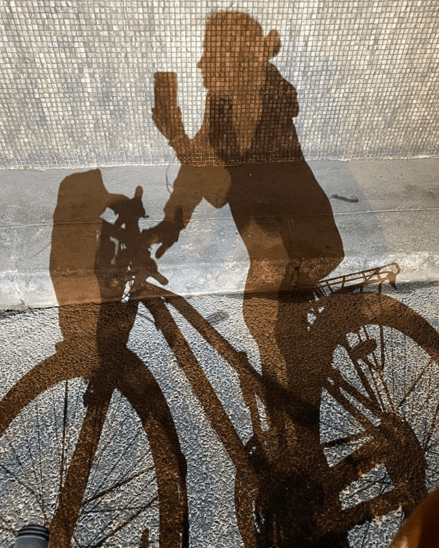 ombre de cycliste