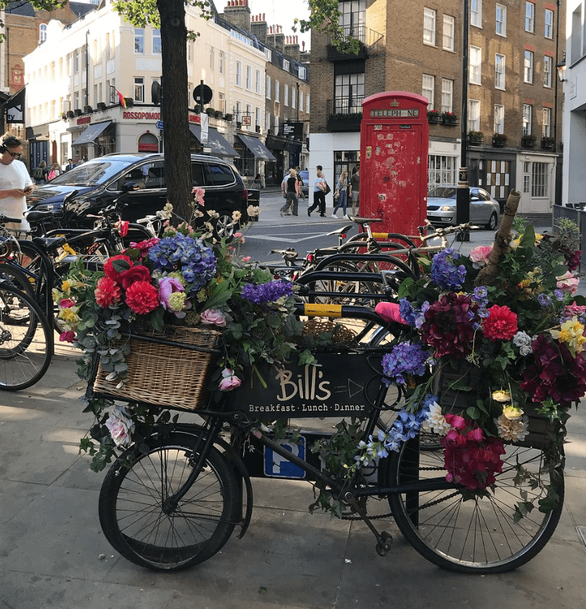 Journée à Londres entre copines ! 8 cvent garden vélo fleuri