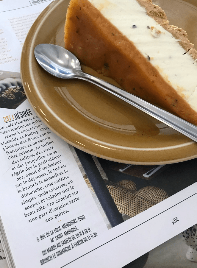 Désirée Fleuriste & Restaurant: Gastronomie et Fleurs de Saison 4 cheese cake brebis abricot chez désirée
