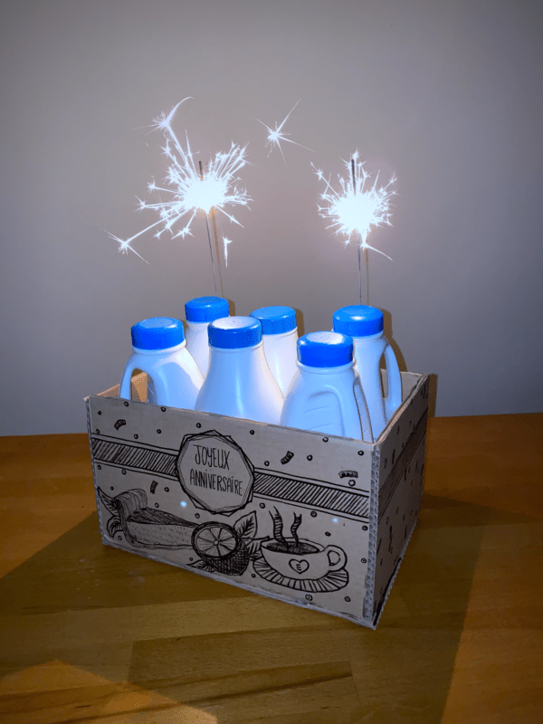 Cadeau surprise DIY : boîte de lait
