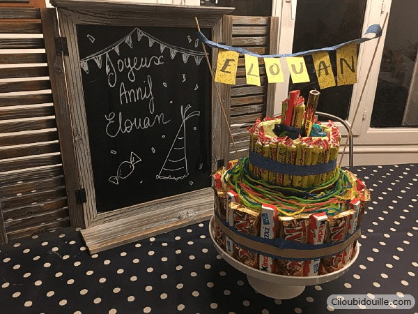 Cadeau surprise DIY : gâteau de bonbons
