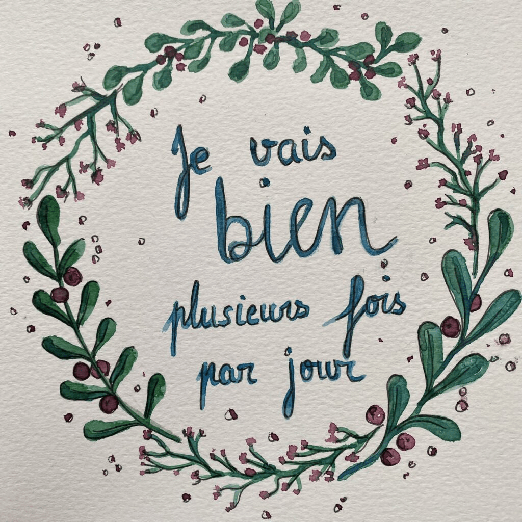 Mon ressenti philosophique sur la fête des mères 3 aquarelle : je bais bien plusieurs fois par jour