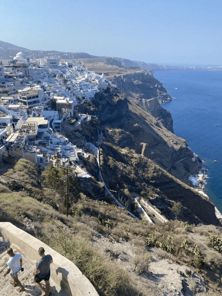 santorin vue de haut