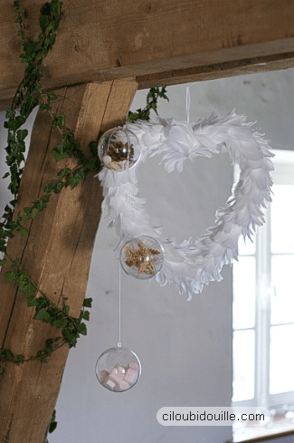 cœur en plumes mariage