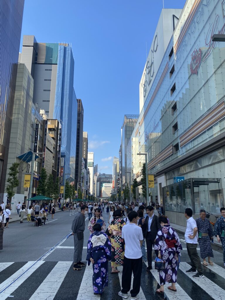 Trois jours à Tokyo en famille 24 quartier de Ginza à tokyo