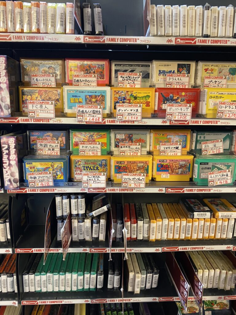Trois jours à Tokyo en famille 116 super potatoes, magasin de jeux vintages à tokyo