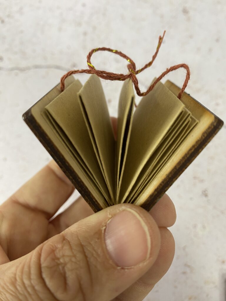 mini livre en bois
