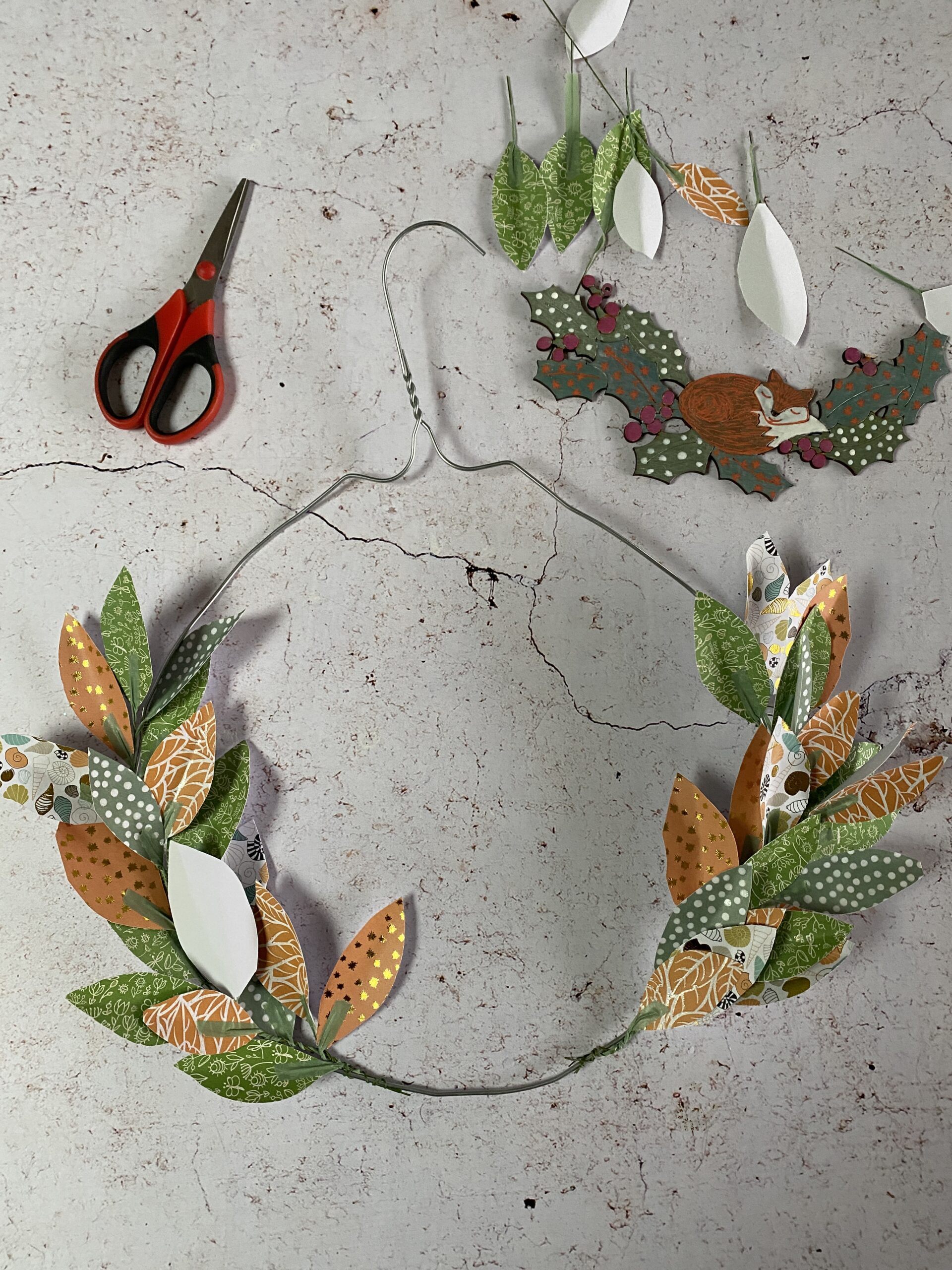 Couronne Porte Décorative Faite Main - Rose, Or, Argent - Pour Fille