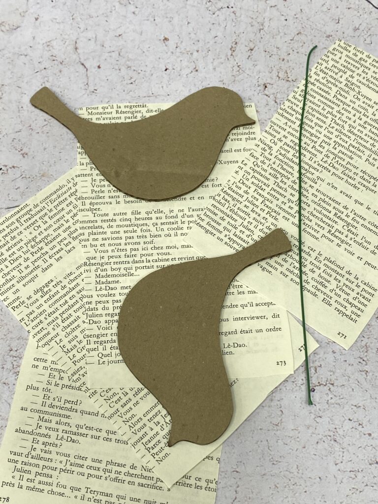 tuto oiseau en papier et carton