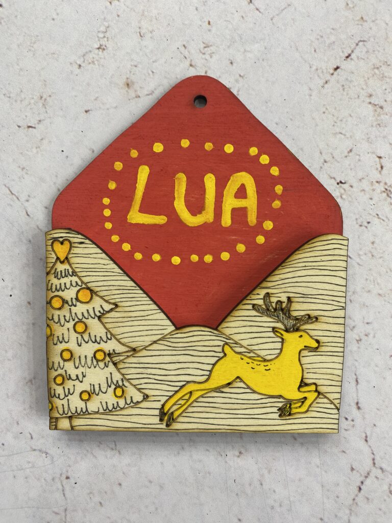 Comment personnaliser votre enveloppe de Noël en bois - Surprise n°11 9 Enveloppe en bois