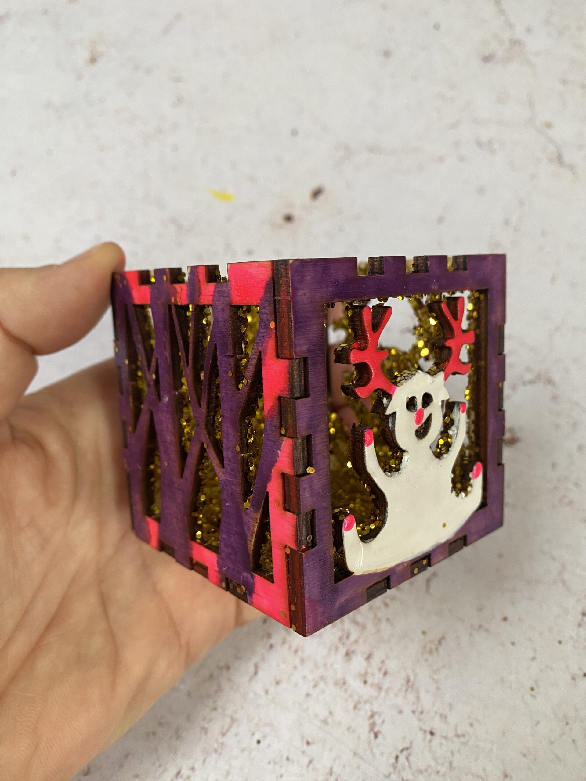 Joyeux Anniversaire Cadre Feuille Vecteur Laser Découpé Signe Design Or