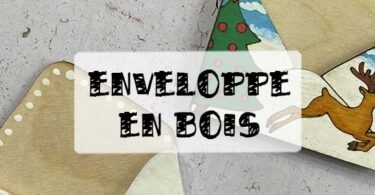 enveloppe en bois à personnaliser pour décorer à noel