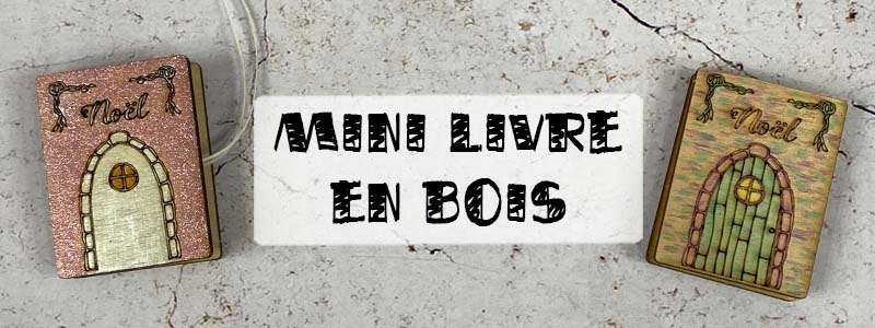 mini livre en bois
